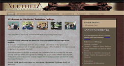 Desktop Screenshot of aletheiachristian.org